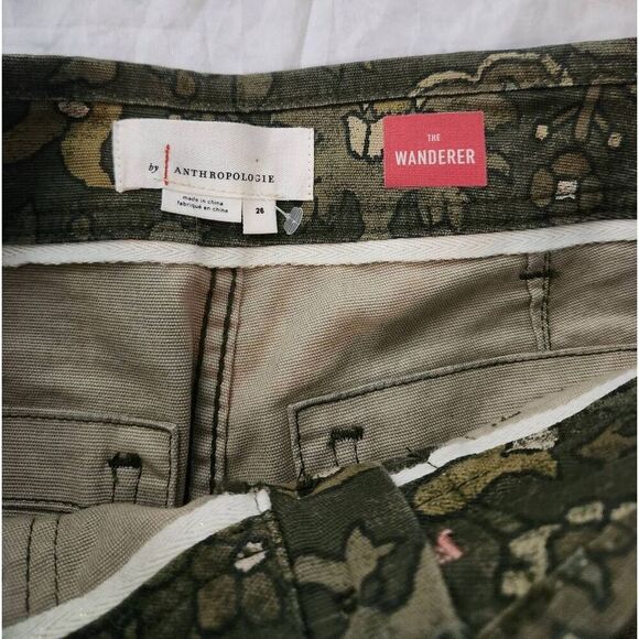 Anthropologie The Wanderer Green Floral Pants Size 26 - Picture 7 of 8